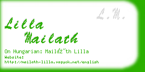 lilla mailath business card